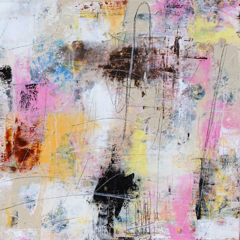 Stemning i kunst med abstrakt motiv hvor lys, mørke og bevægelse skaber udtryk